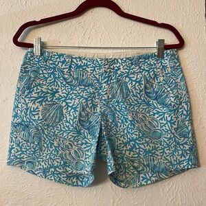 Lilly Pulitzer Blue and White Ocean Patterned Pants Size 4